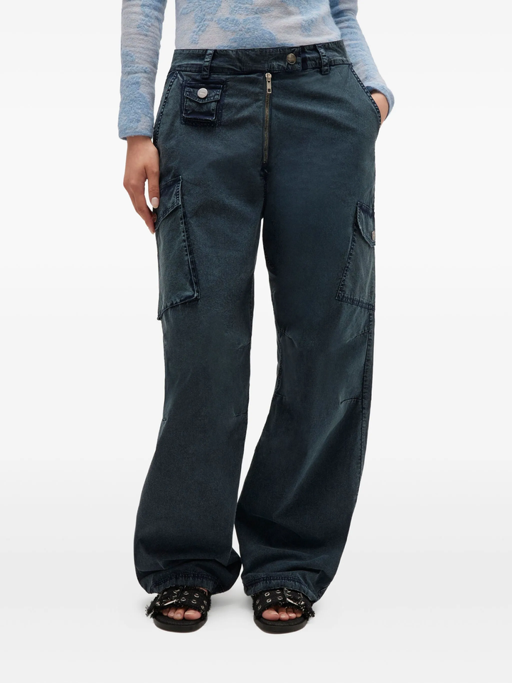 Washed Stretched Cotton Pants
