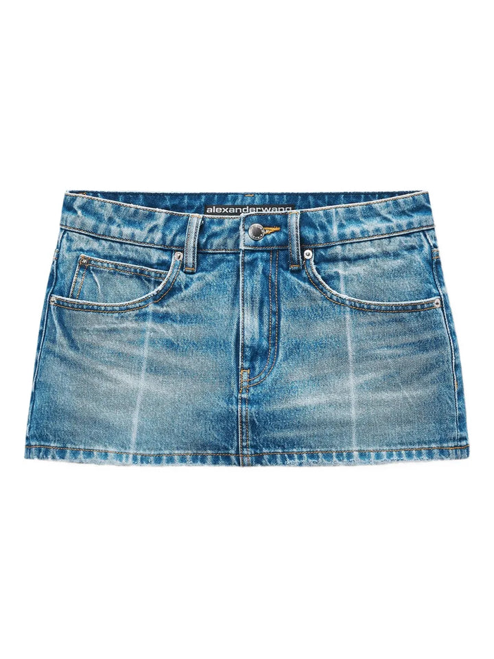 Skort With Faded Fold Lines