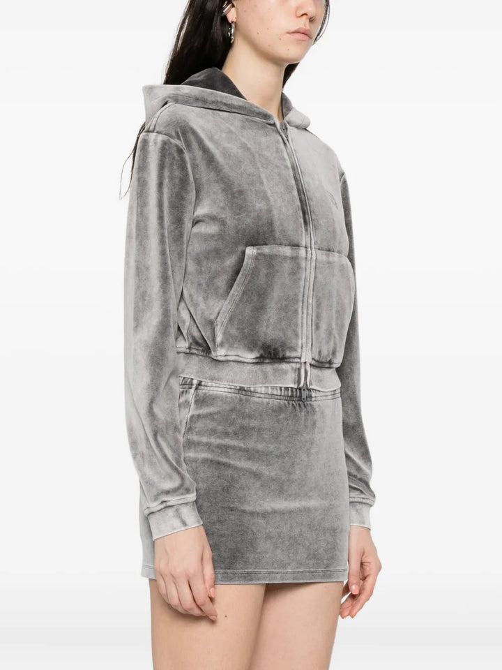 Shrunken Zip-Up Hoodie
