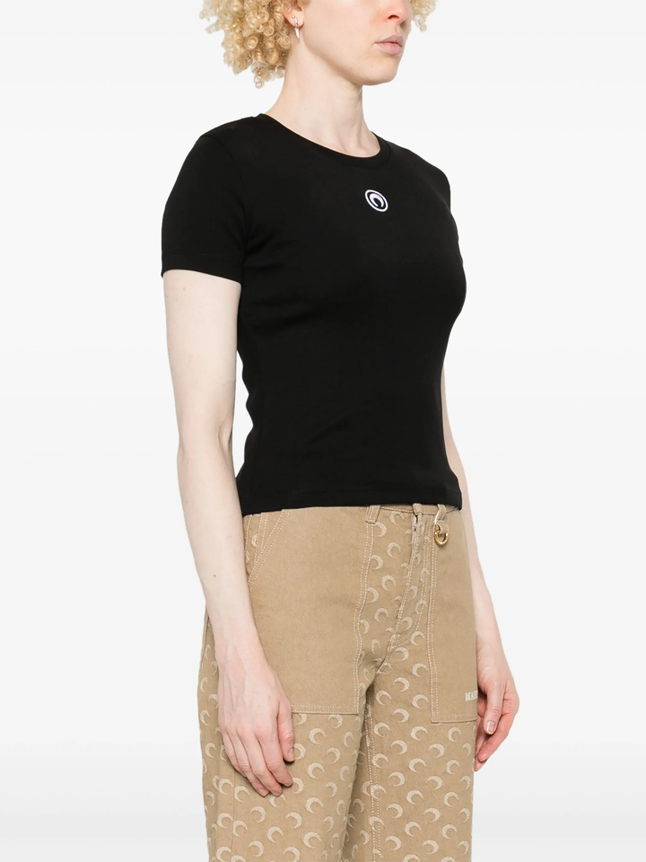 Moon Logo Ribbed Jersey Baby Tee