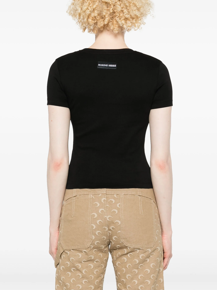 Moon Logo Ribbed Jersey Baby Tee