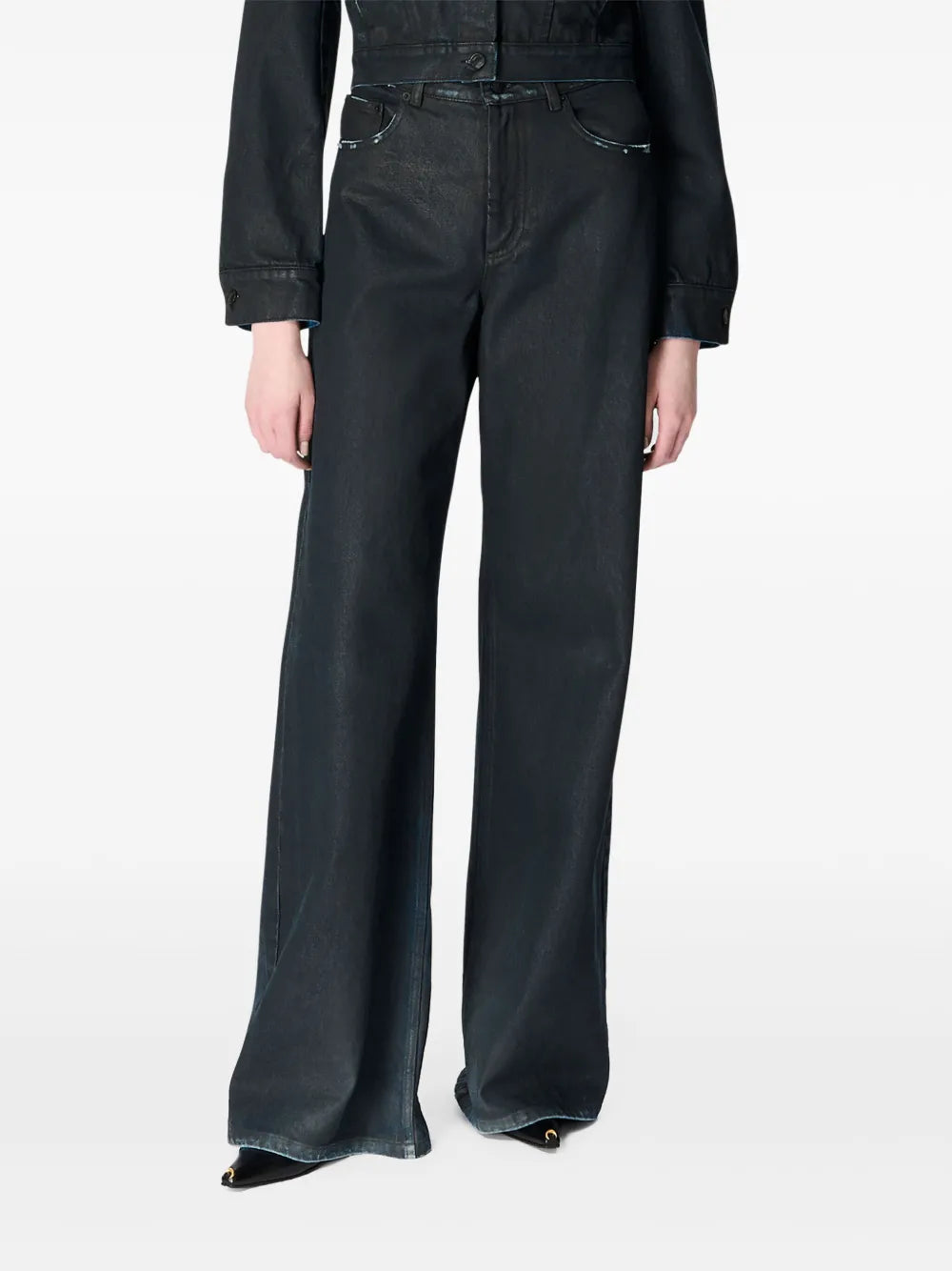 Moon Waxed High-Waist Denim