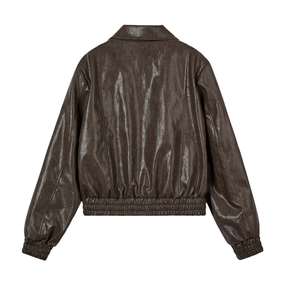Faux Leather Bluson