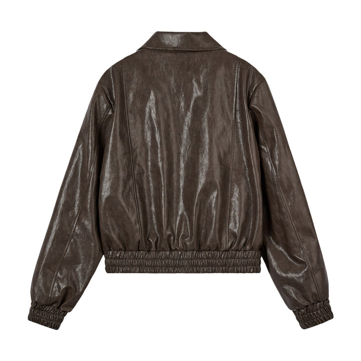 Faux Leather Bluson