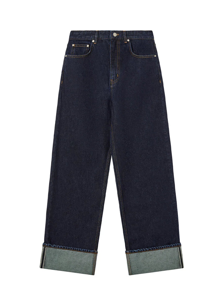 Roll-Up Wide Jeans