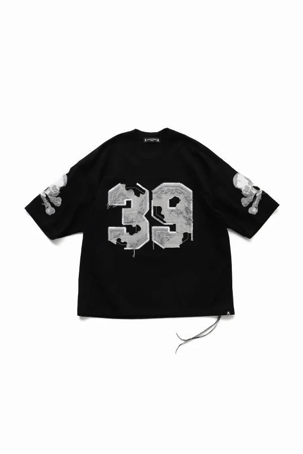 MASTERMIND Boxy Fit '39' Distressed Patch Tee