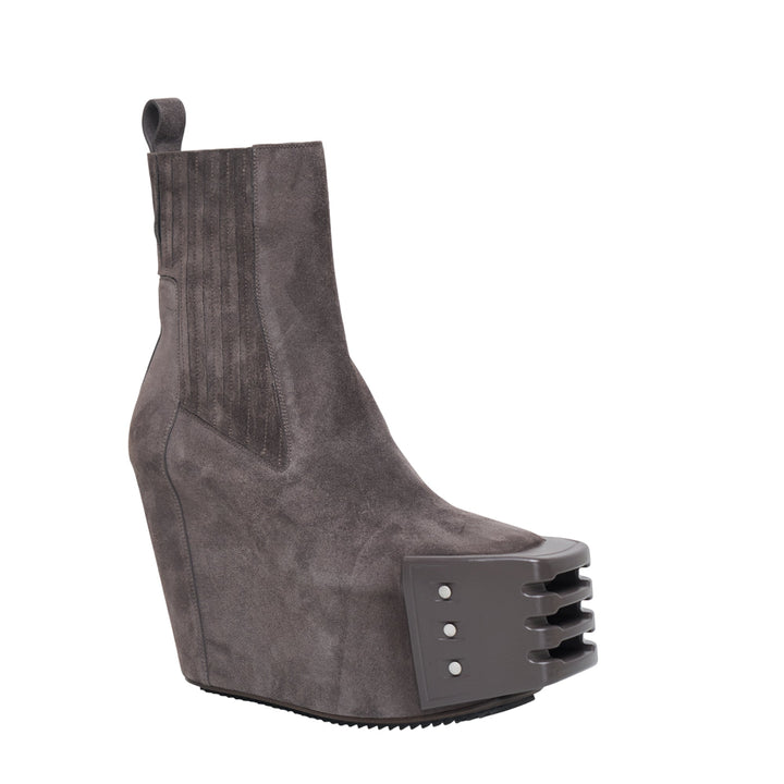 Grilled Wedge Beatle Suede Boots