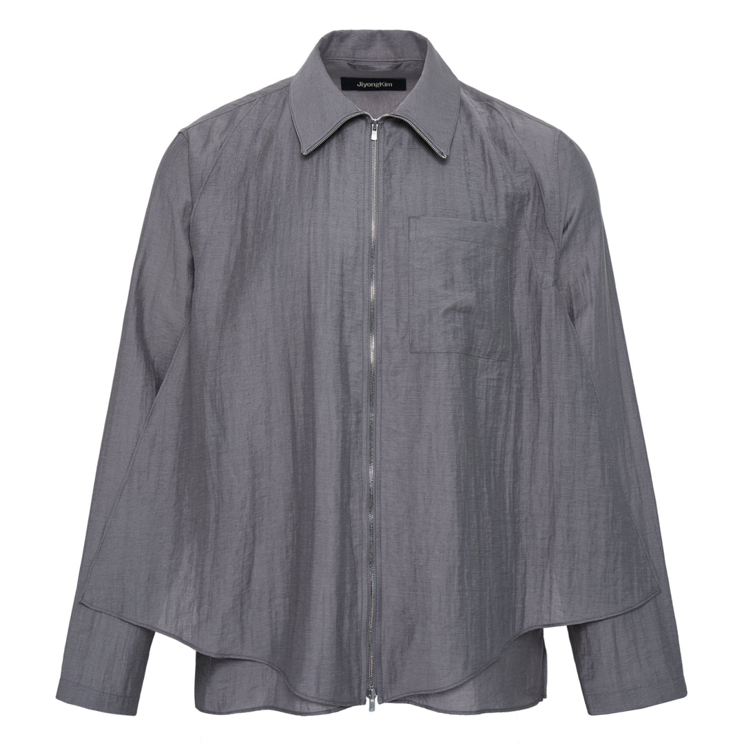 Layered Zip-Up Shirt