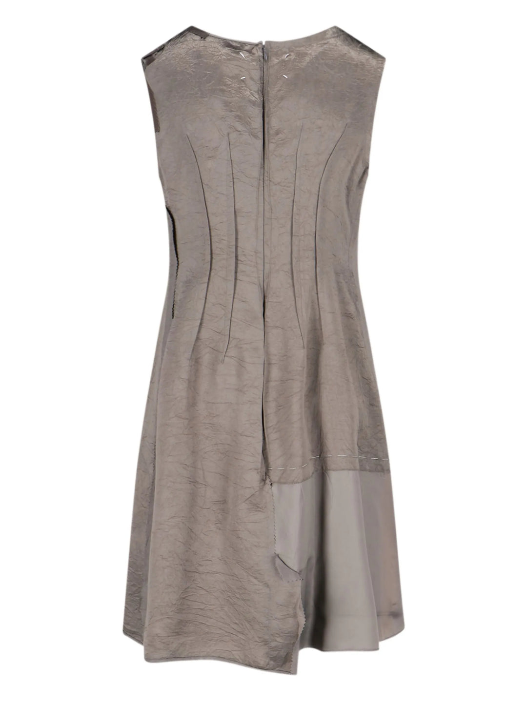 Midi Dress Wrinkled Acetate