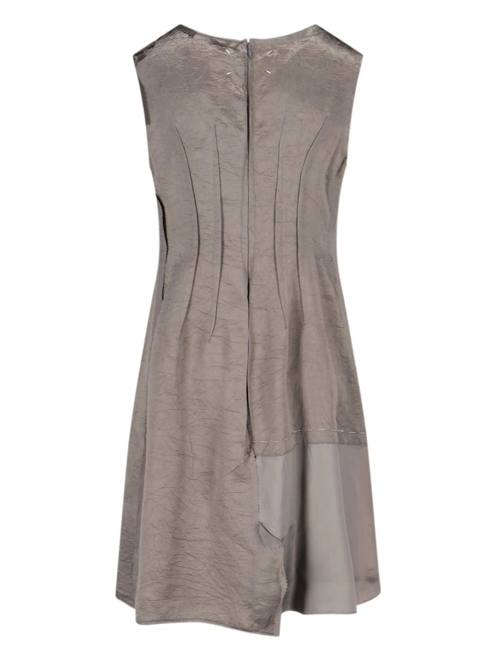 Midi Dress Wrinkled Acetate