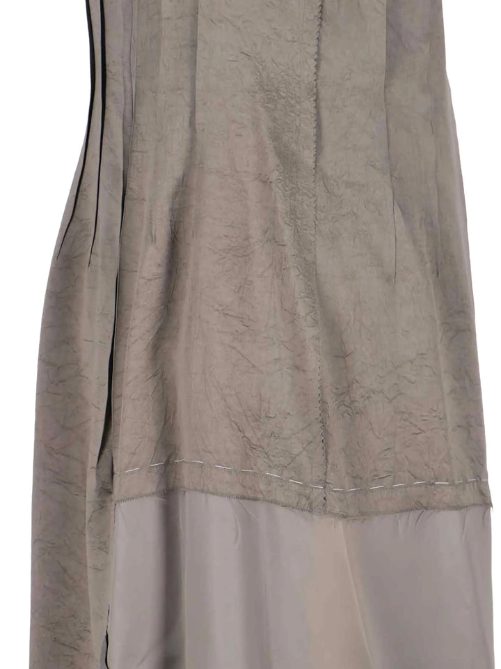 Midi Dress Wrinkled Acetate