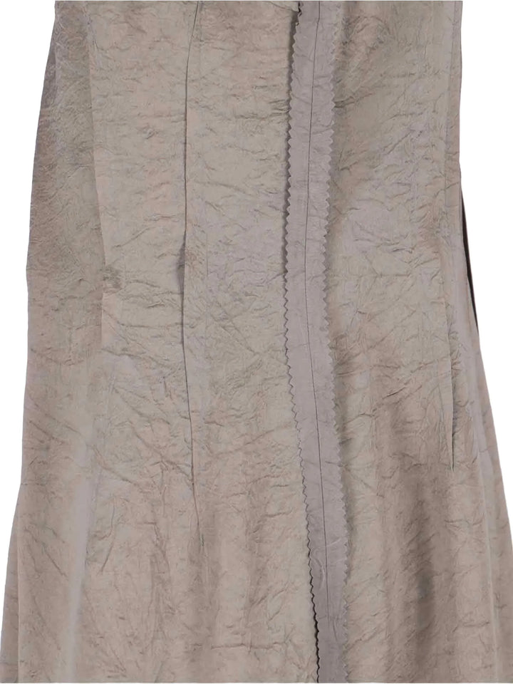 Midi Dress Wrinkled Acetate