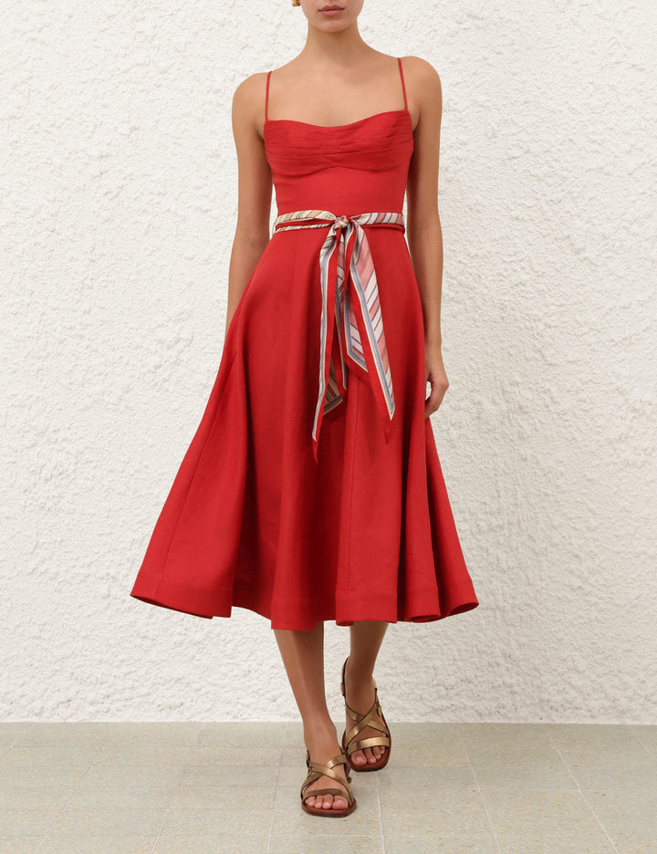 Rebellion Tuck Midi Dress