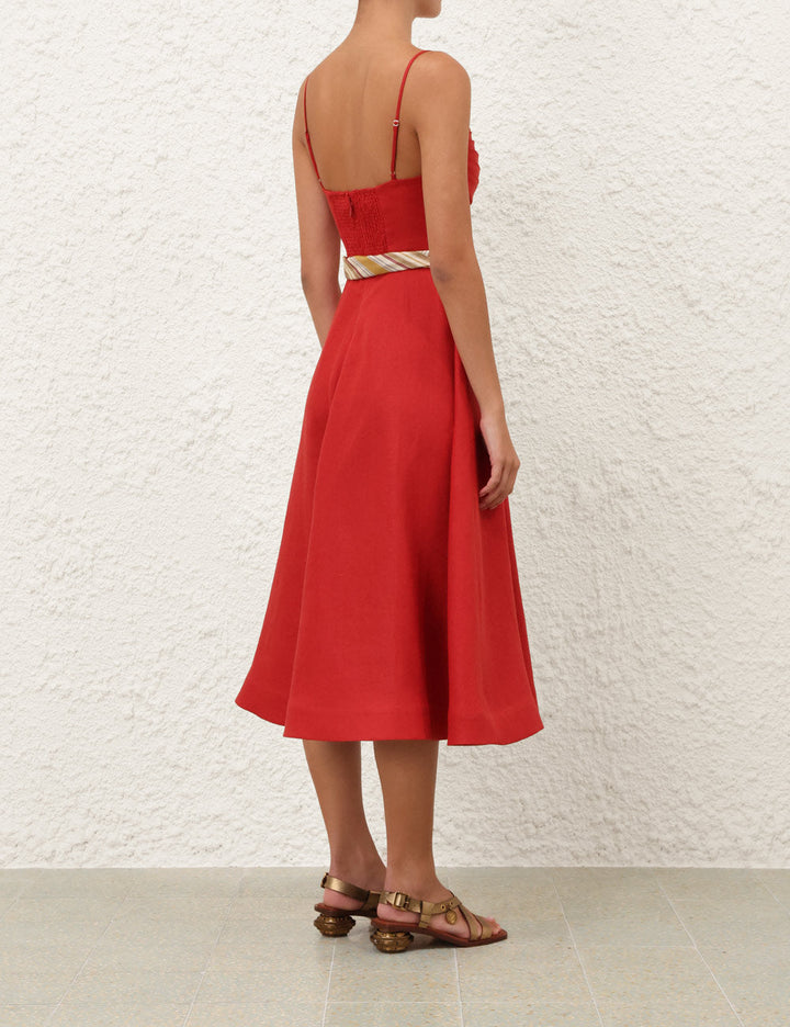 Rebellion Tuck Midi Dress