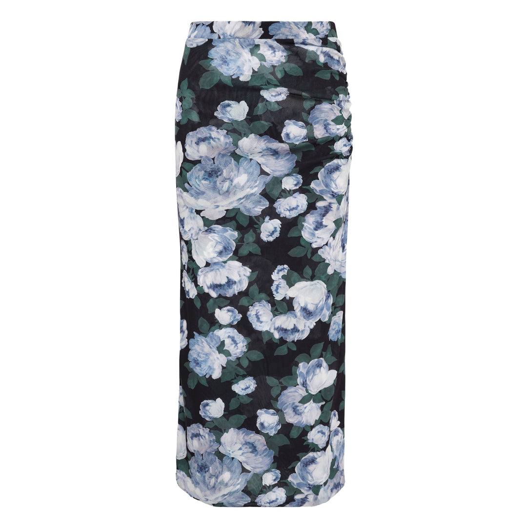 Bunch Of Roses Mesh Long Skirt