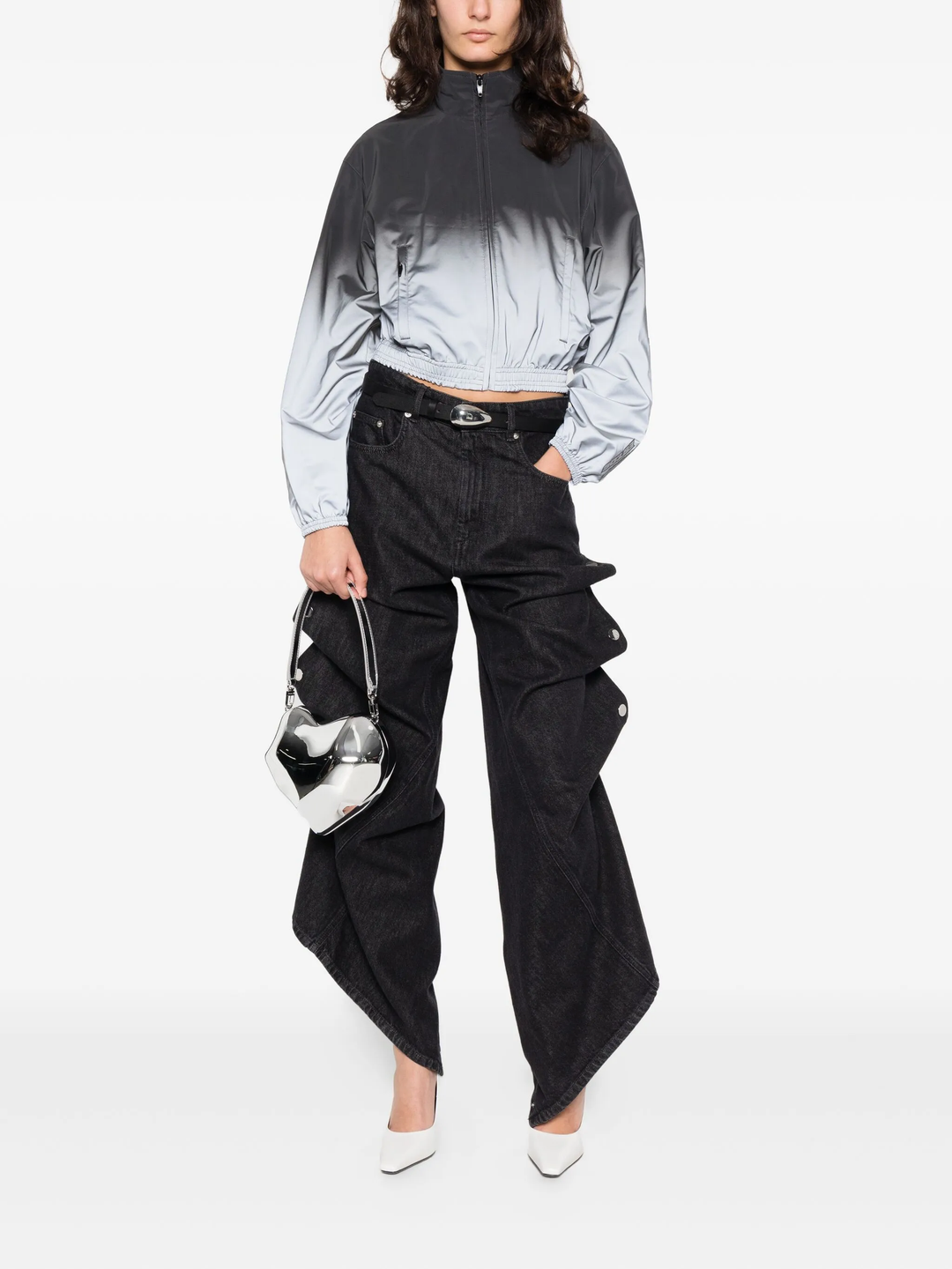 Reflective Shrunken Track Jacket