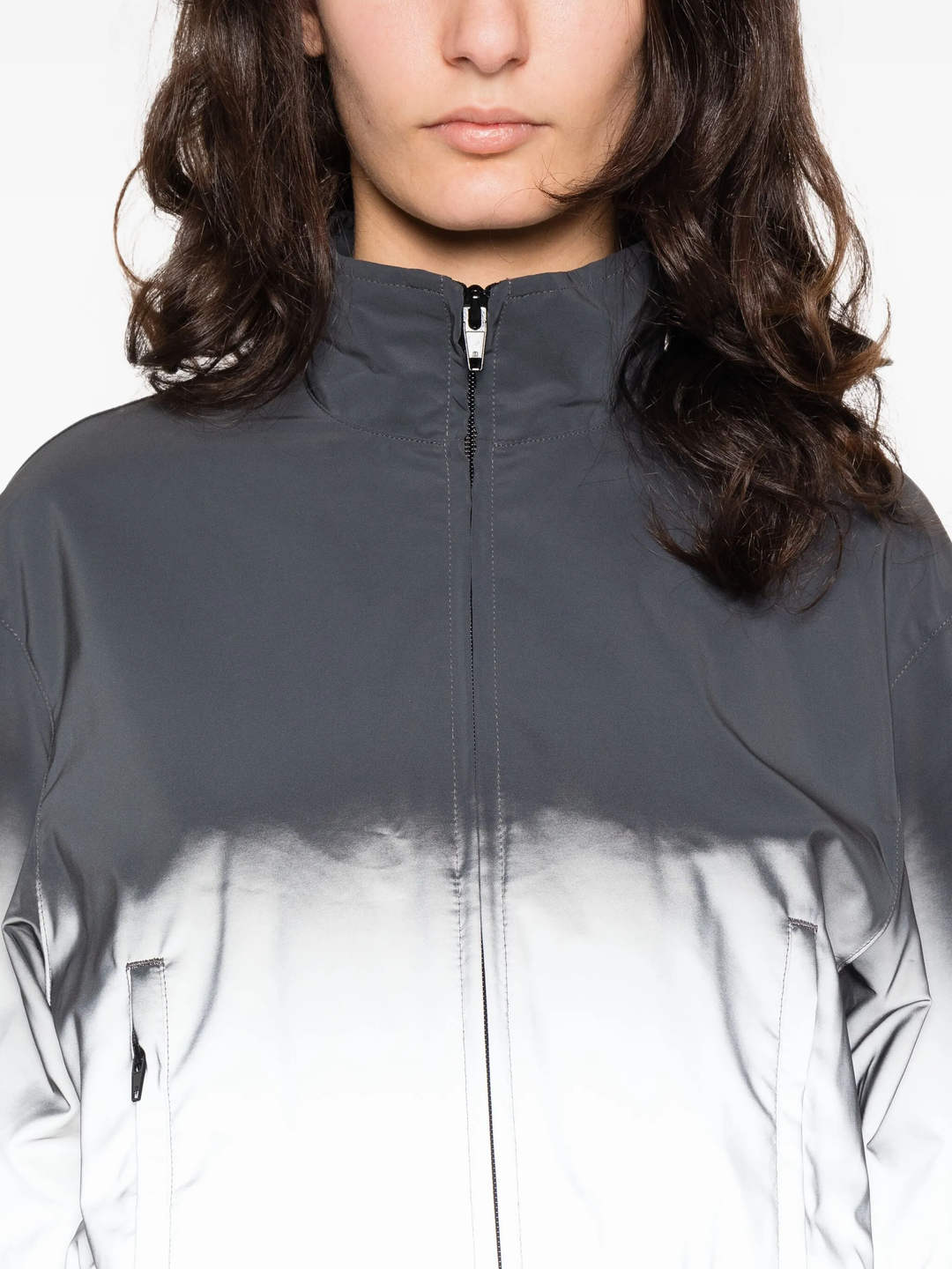 Reflective Shrunken Track Jacket