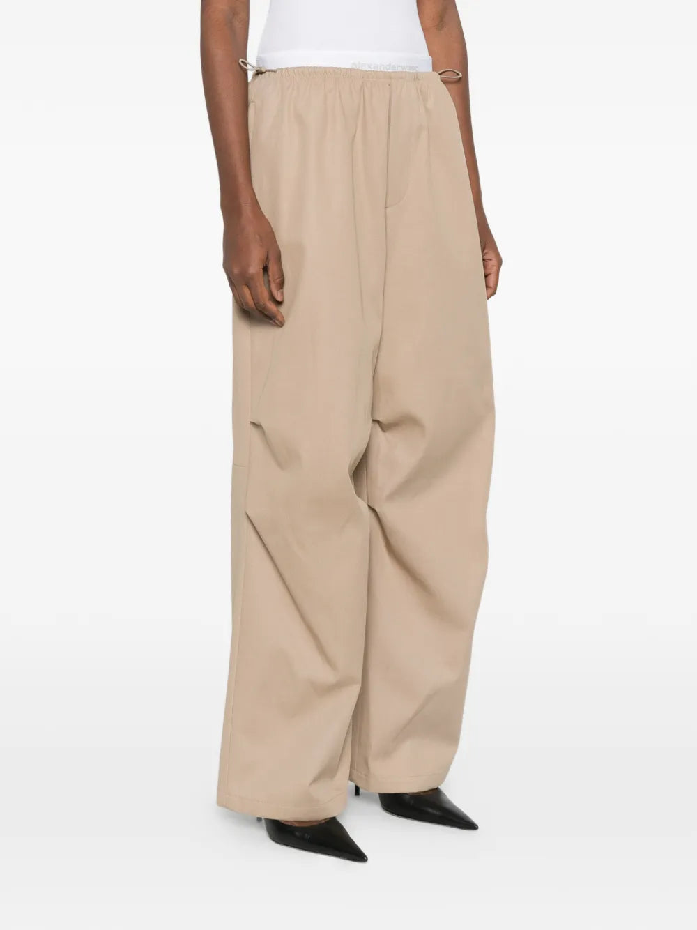 Mid-Rise Logo Elastic Pant