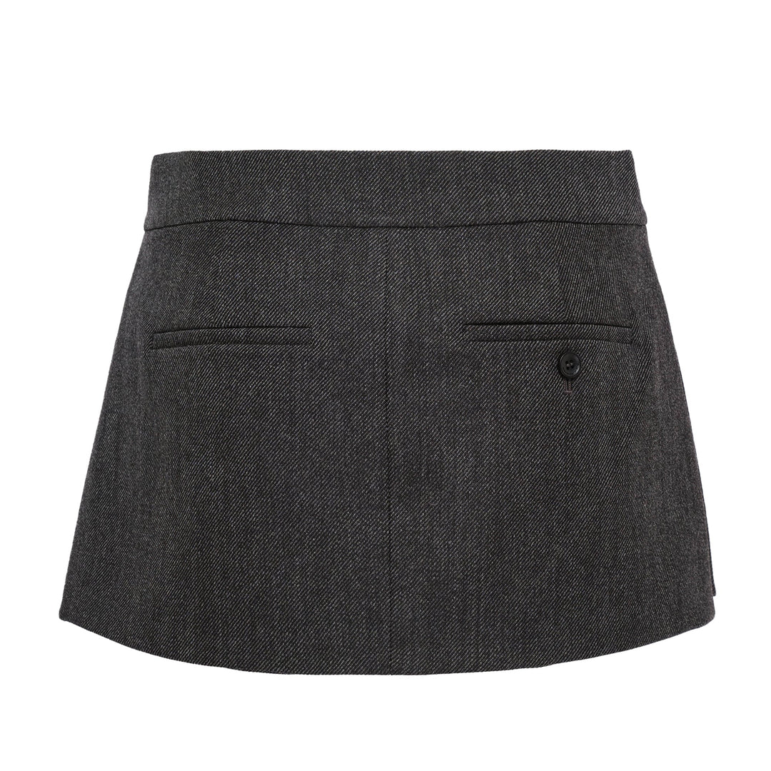 Wool Tailored Mini Skort