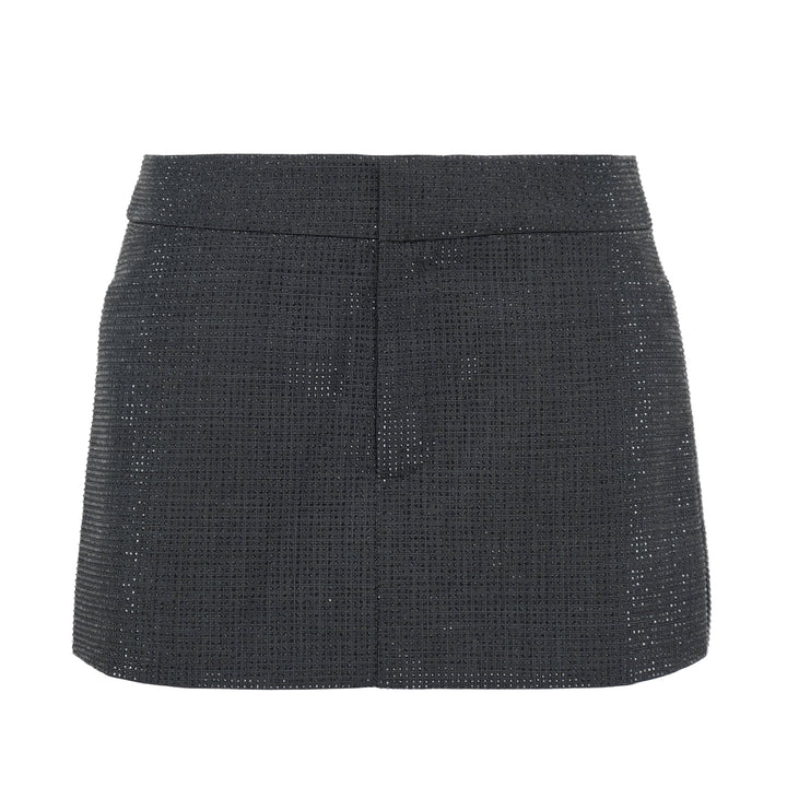 Wool Mohair Crystal Hotfix Skort