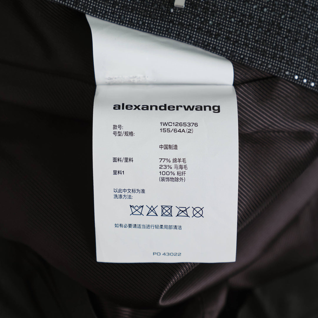 Wool Mohair Crystal Hotfix Skort