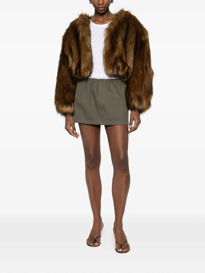 Mid-Rise Mini Elastic Ski Skirt