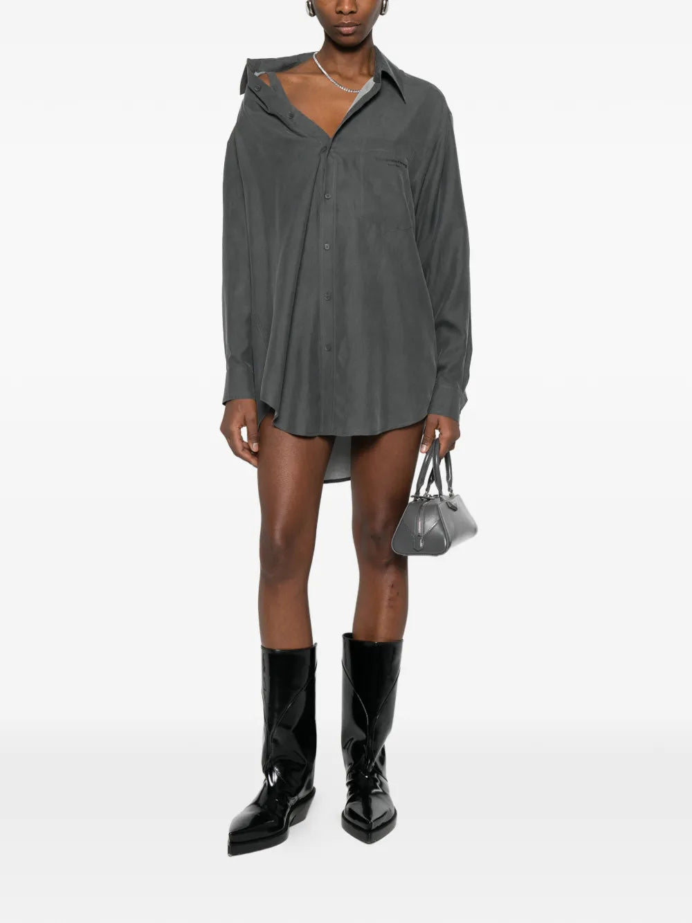 Off Shoulder Shirt Dress