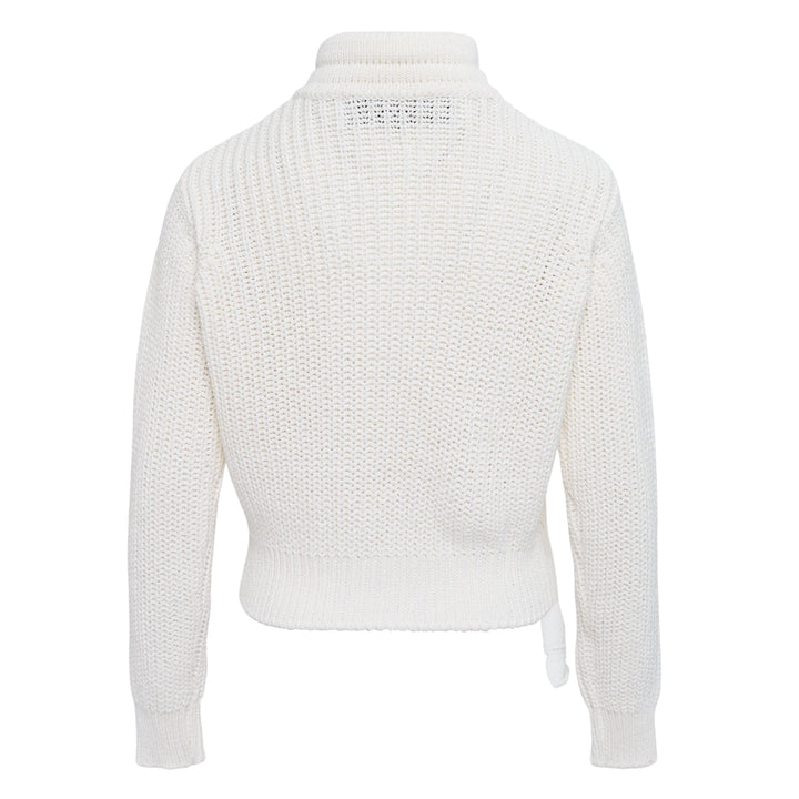Applique Knit Zipup Jacket