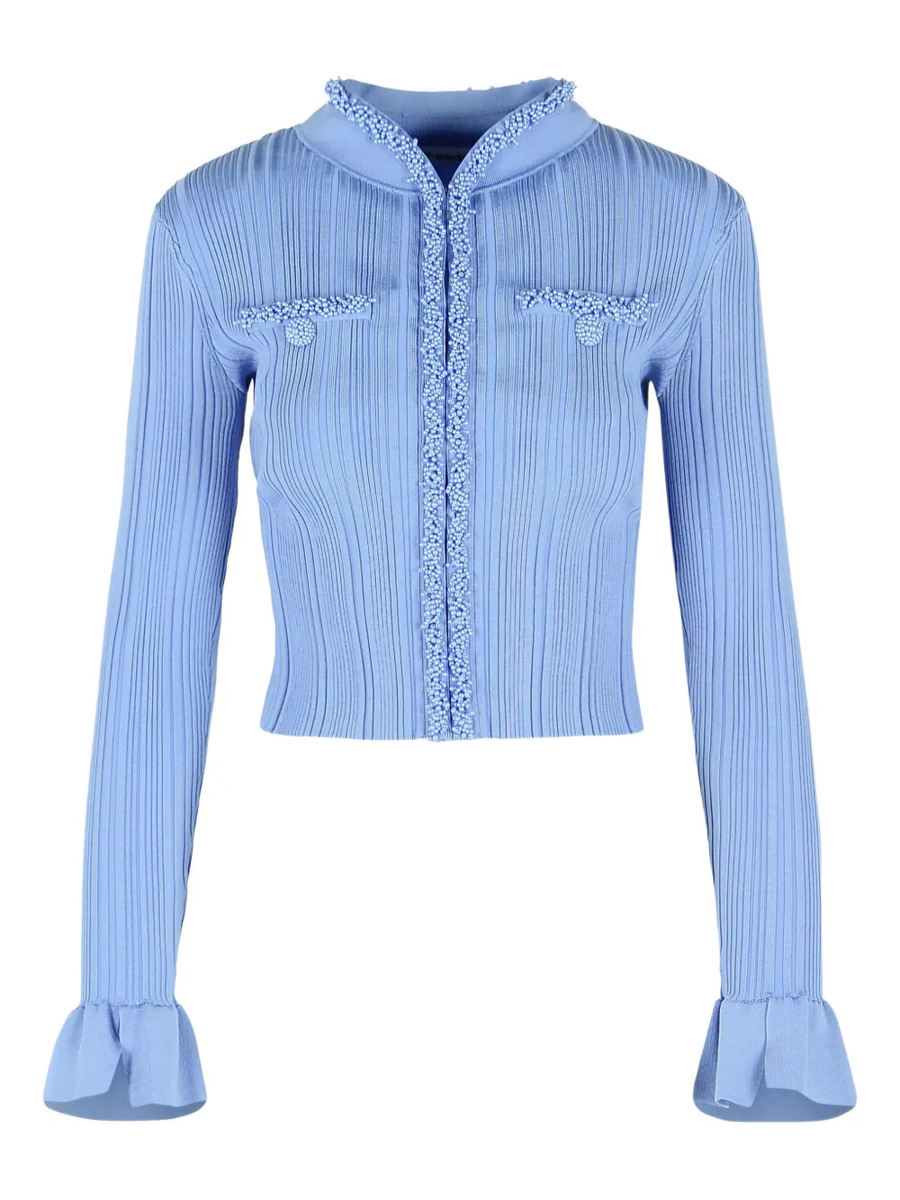 Blue Pearl Trim Cardigan