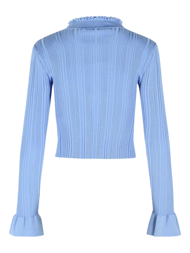 Blue Pearl Trim Cardigan