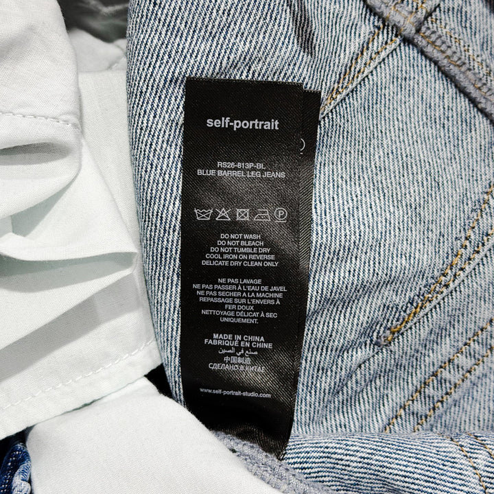 Blue Barrel Leg Jeans