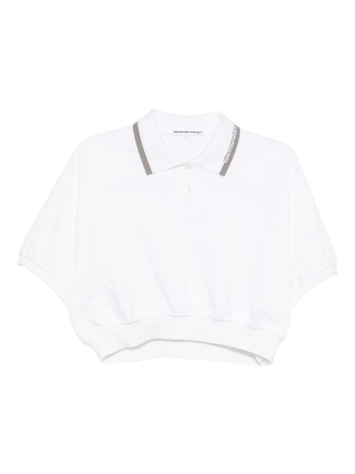 Relaxed Cropped Cinched Polo