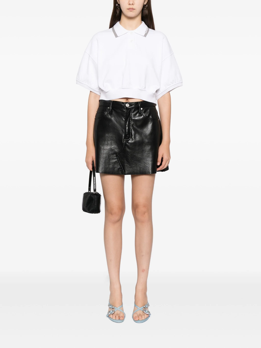 Relaxed Cropped Cinched Polo