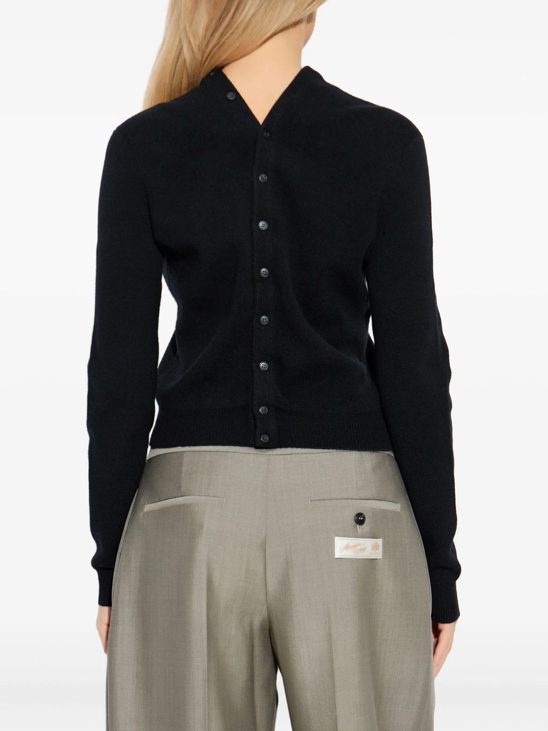 Long Sleeve High Neck Button Up Cardigan