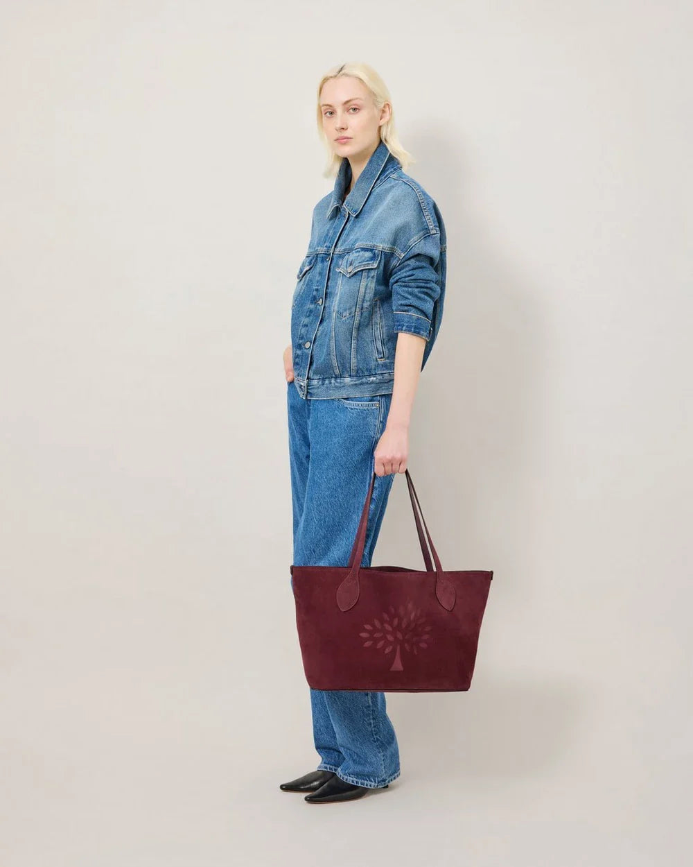 Suede Tree Tote