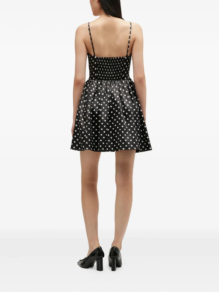Printed Double Satin Mini Dress