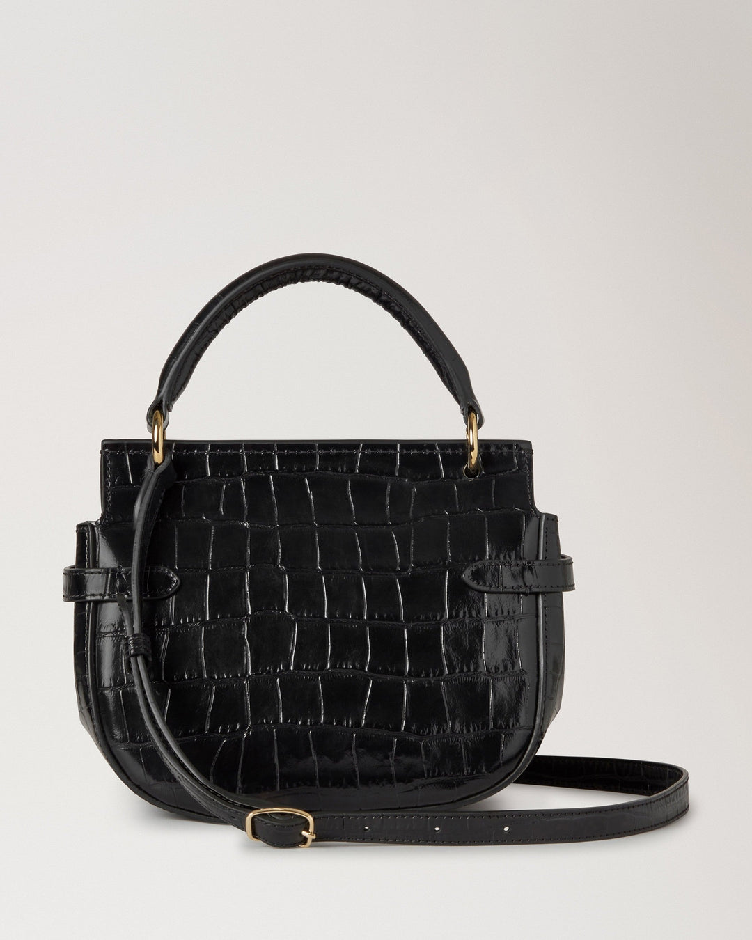 Small Amberley Satchel Top Handle Shiny Small Croc