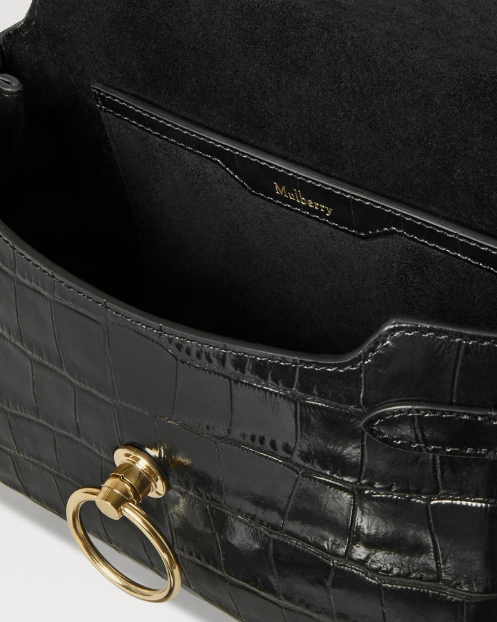 Small Amberley Satchel Top Handle Shiny Small Croc