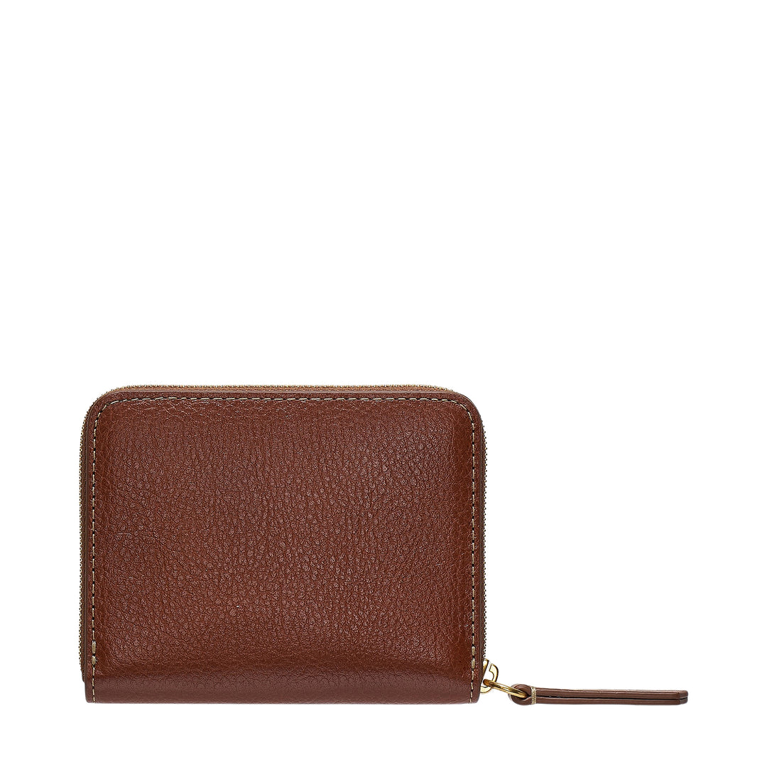 Mulberry Plaque Small Zip Around Purse Natural Vegetable Tanned