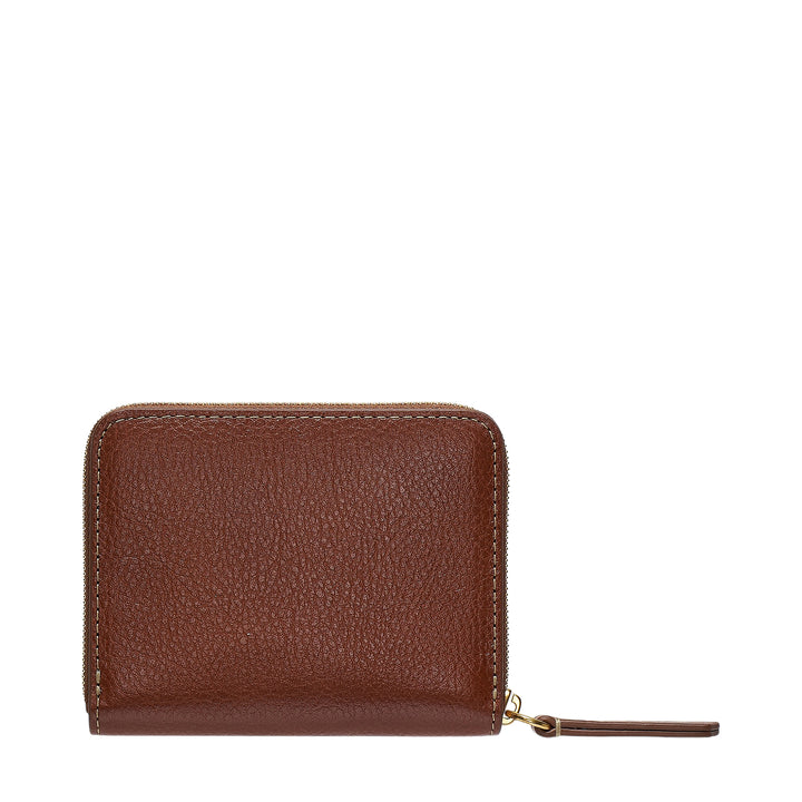 Mulberry Plaque Small Zip Around Purse Natural Vegetable Tanned
