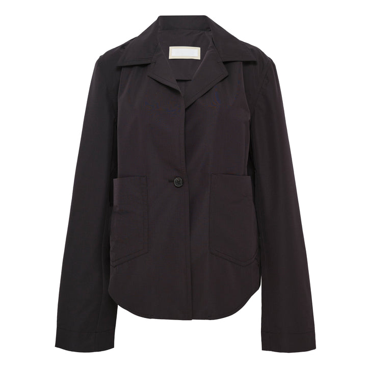 Cropped Wool Blend Jacket