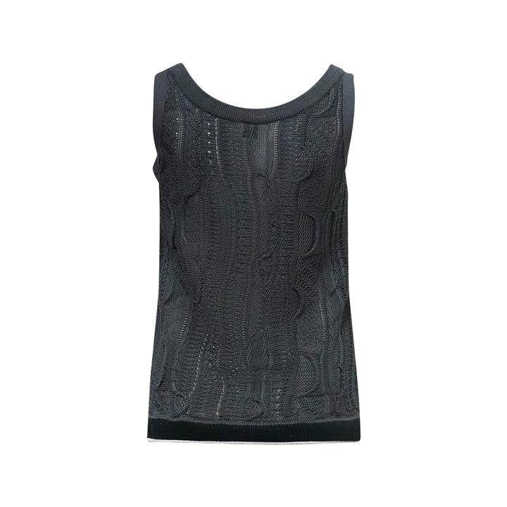 Solid Knit Arranged Strap Tank