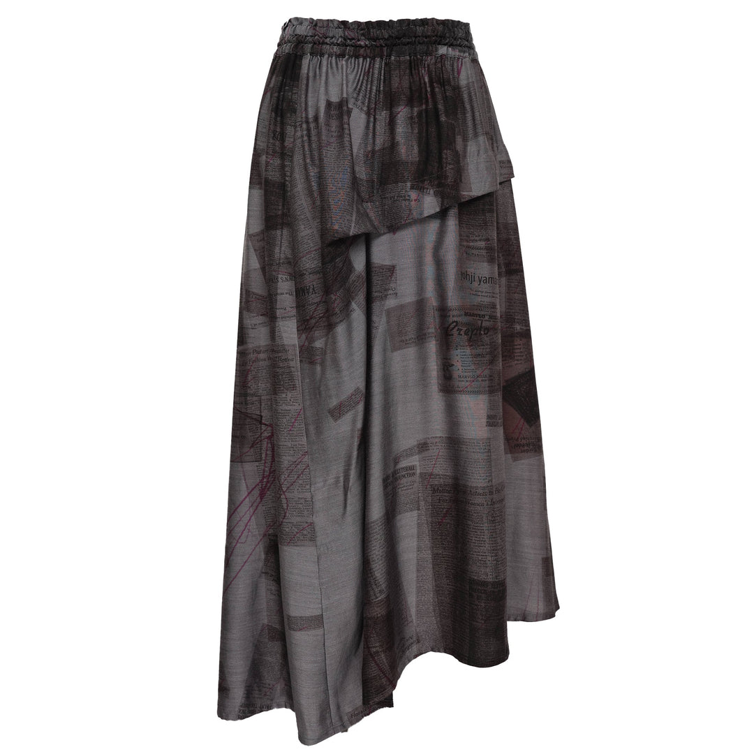 Right Side Tuck Asymmetric Skirt