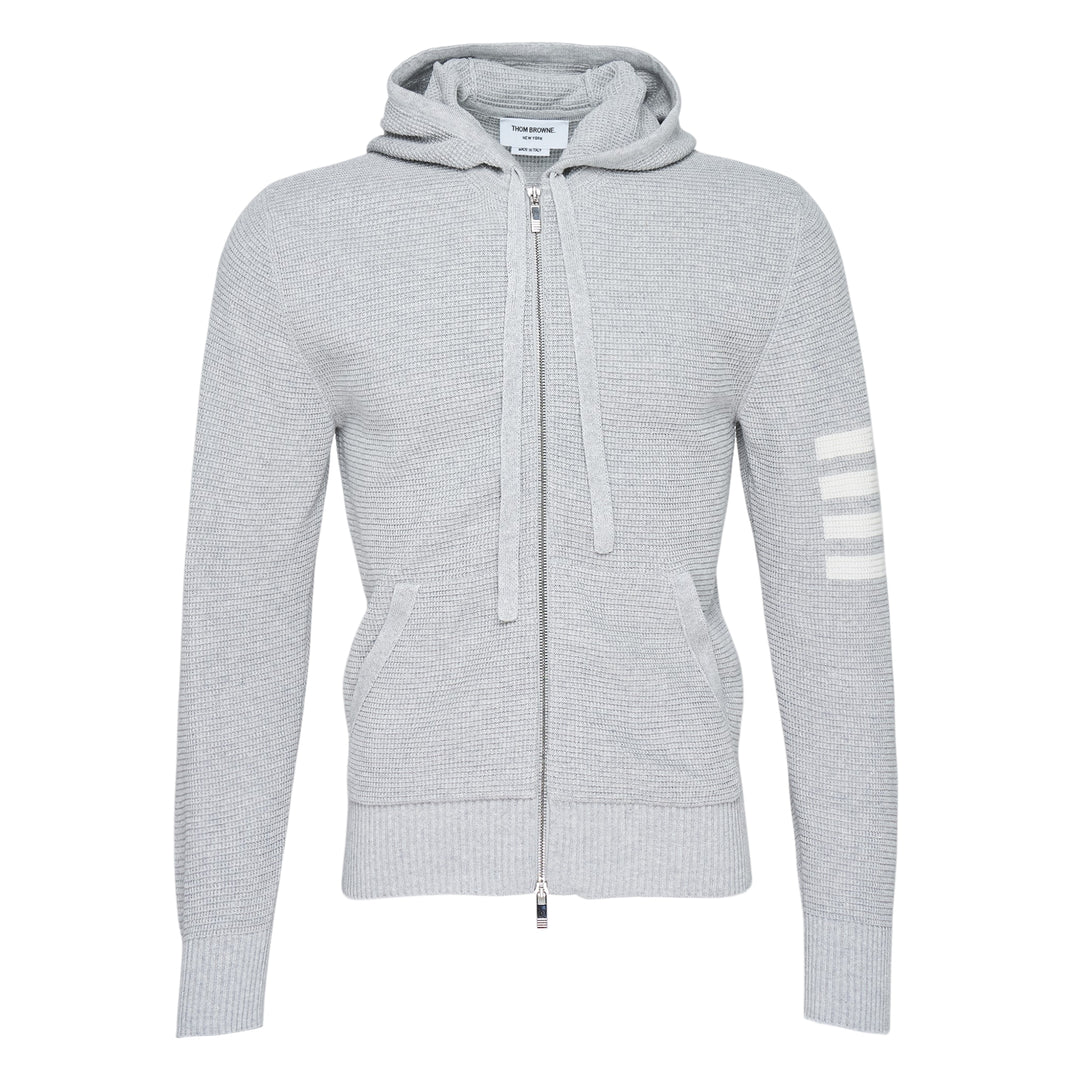 Textured Stitch Relaxed Fit Zip Hoodie