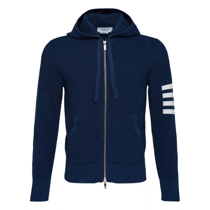 Textured Stitch Relaxed Fit Zip Hoodie