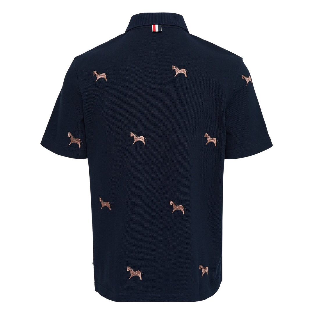 Short Sleeve Polo With Horse