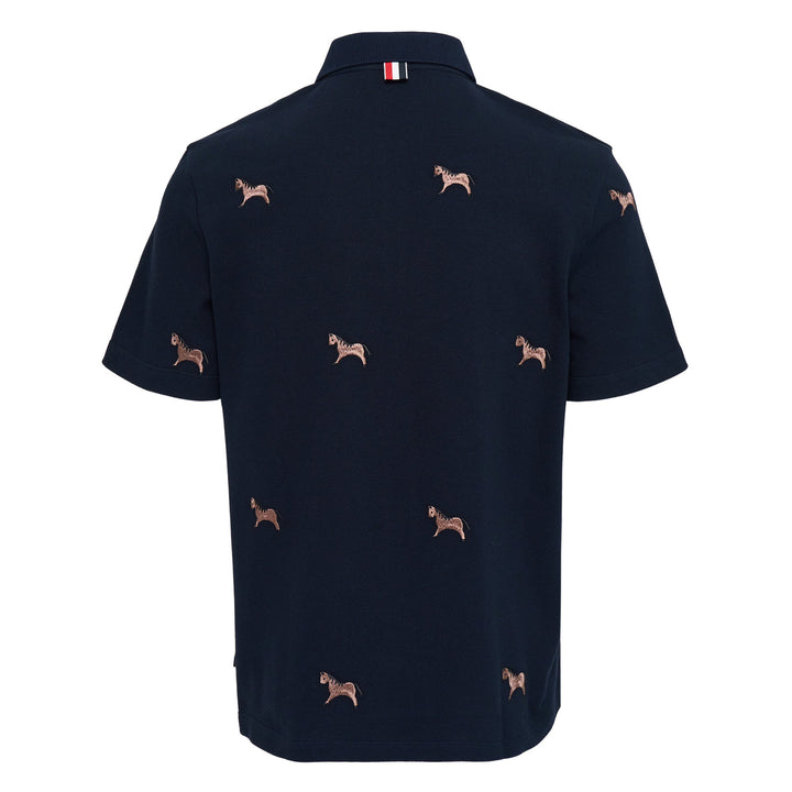 Short Sleeve Polo With Horse