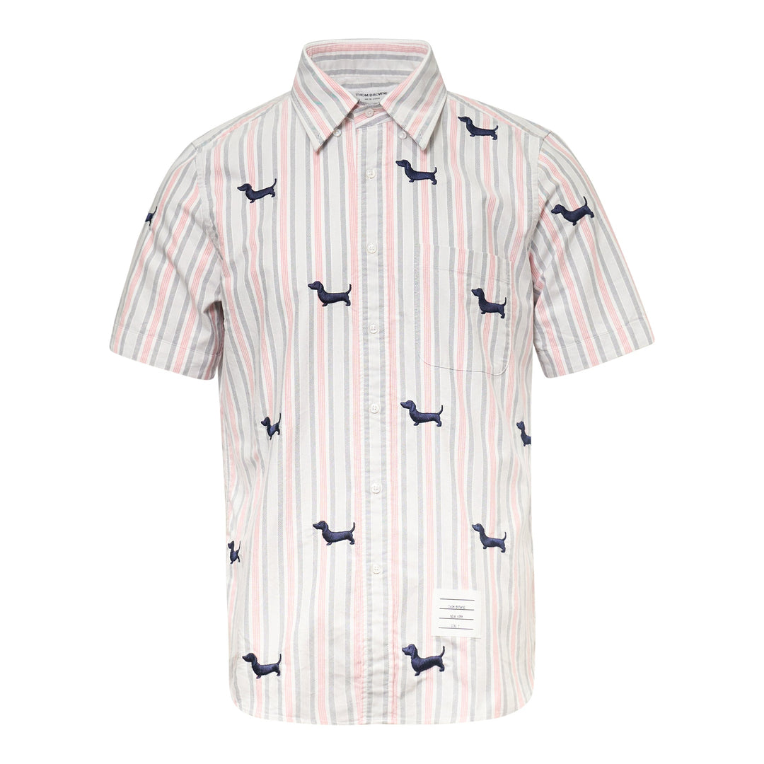 Straight Fit Button Down Short Sleeve Shirt