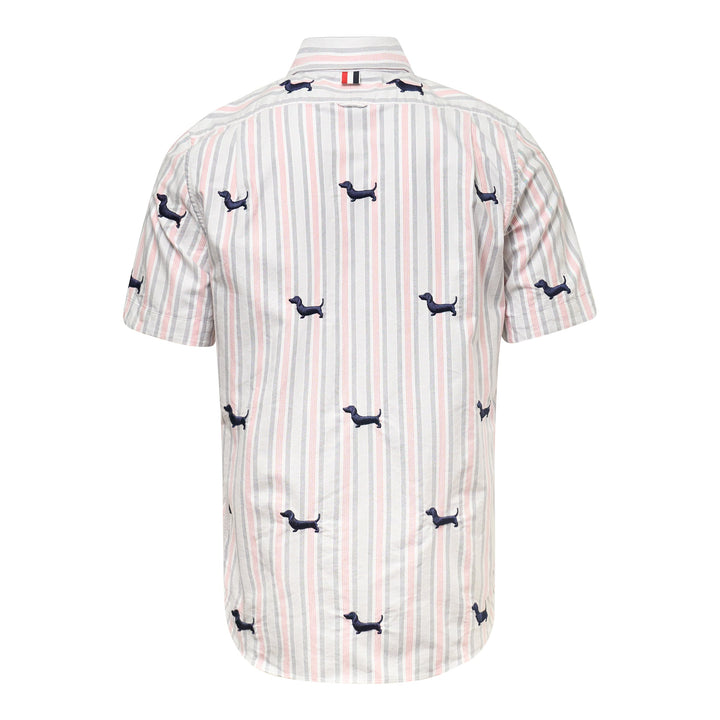 Straight Fit Button Down Short Sleeve Shirt