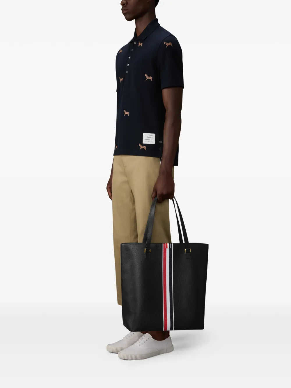 Vertical Tote RWB Stripe